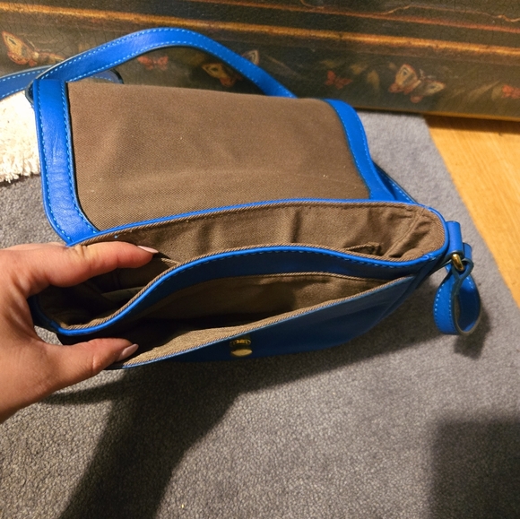 Blue Leather Crossbody Bag - Picture 6 of 6